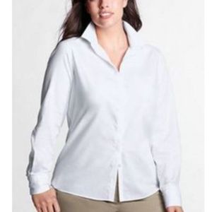 Land's End No Iron Button Down Shirt Sz16 NEW